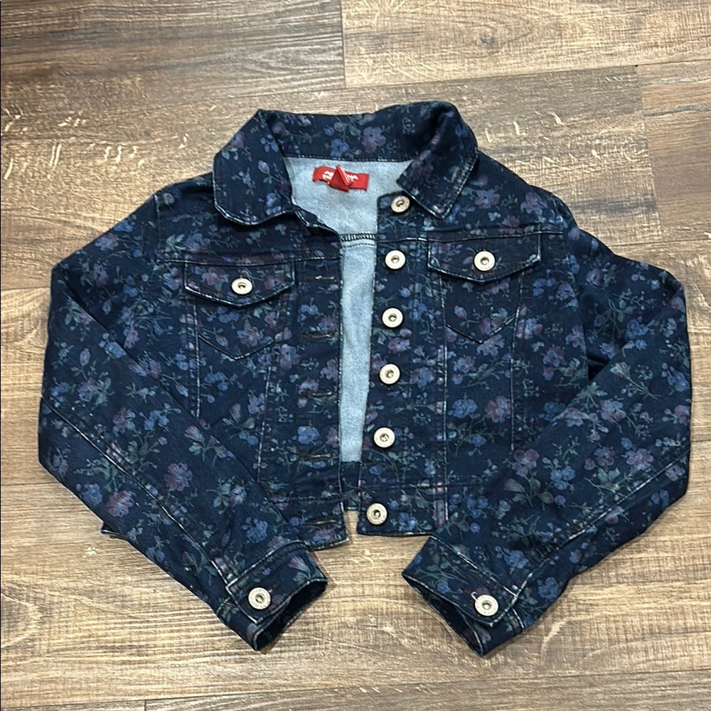 Floral Denim Kids Jacket